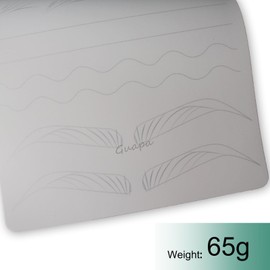 Guapa 3pcs Soft Silicone White Tattoo Practice Skin Pre-printed Double Sides Designs Training Pads for Tattoo Practice (Basic Strokes Silver Outlines)