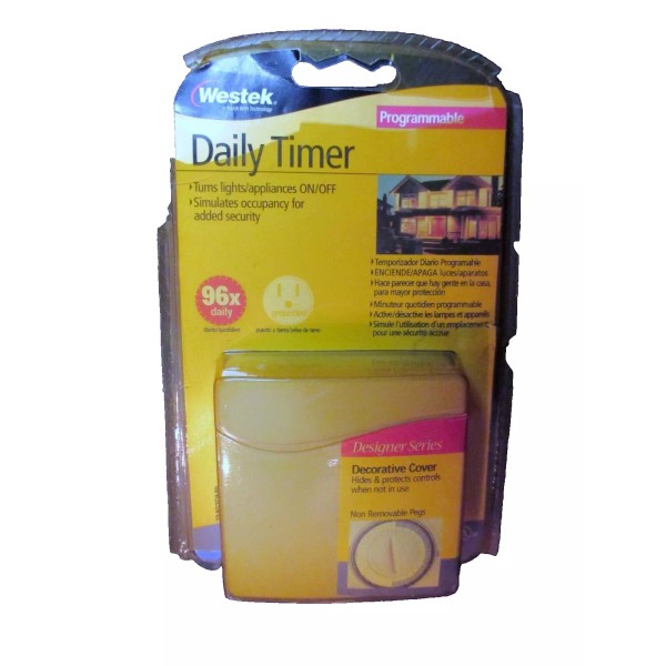 Westek Programmable Daily Timer Designer Series Decorative Cover TM07DMB NIB