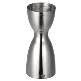 uxcell 1oz/1.5oz Cocktail Jigger, Stainless Steel Rim Bell Jigger Measuring Cup Bar Kit for Wine Drink Cocktail, Silver
