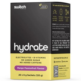 Switch Nutrition Hydrate 20 Sachets Mango Passionfruit