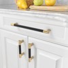 Amerdeco 10 Pack Matte Black and Gold Knurled Cabinet Pulls