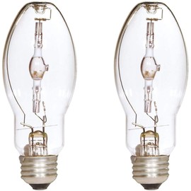 GoodBulb MP100/U/MED | Metal Halide HID Light Bulb | 100W E26 Base EDX17 ANSI Code M90 | 4000K Cool White Light & Clear Finish | 10000 Life Hours | Long Term Care Lighting | Pack of 2 Bulbs