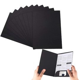 Pack of 10 Presentation Folders, A4 Kraft Document Folder, Paper Folder, Kraft Paper File Folder, Paperwork Organiser with Card Slots, Folder Envelopes, Organisation for Office, School and Home