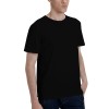 180g Men's Pure Cotton Crew Neck Short Sleeve T-ShirtColor: Black,