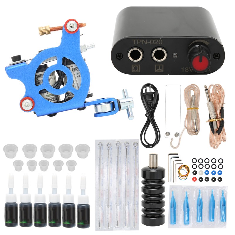 Complete Tattoo Kit Professional Tattoo Machines Starter Kit Tattoo Coils