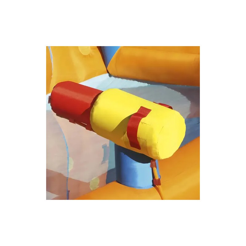 Alberca Piscina Parque Acuatico Resbaladilla Bomba Bestway Color Naranja