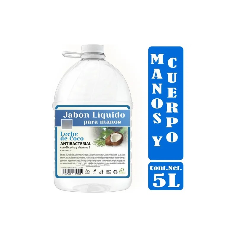 Jabón Líquido Para Manos Coco 5 Litros Vivonatural