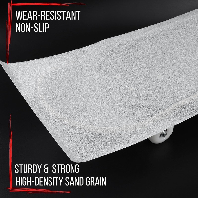 Clear Grip Tape for Skateboards,Transparent Skateboard Oiliness Sandpaper Accessory for