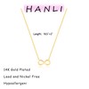 HANLI Gold Unlimited Pendant Nekclaces - 14K Gold Plated Dainty