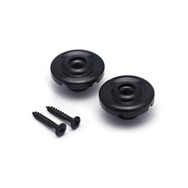 Metallor Bass Guitar String Trees String Retainer Guides for Bass Guitar Parts Replacement Pack of 2pcs with Mounting Screws. (Black)