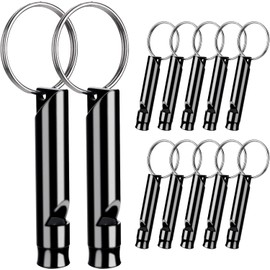 Silbato de Emergencia Silbato de Supervivencia Silbato de Emergencia con Cordón Silbatos Aluminio con Aleación de Aluminio con Llavero Silbato de Supervivencia de Alto Decibelio Acampar al Aire Libre