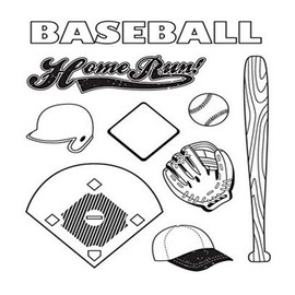 Karen Foster 9 peice Baseball Clear Stamp Set