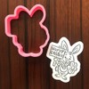 The Cookie Countess Bunny & Sign Cookie Cutter