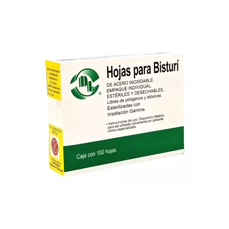DLP Hoja Para Bisturí Acero Inoxidable Calibre 23 Caja 100
