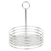 G.E.T. 4-81850 Stainless Steel Round Stainless Steel Condiment Caddy Stainless