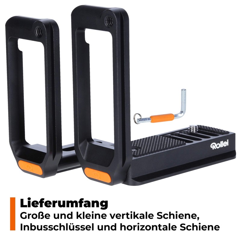 Rollei Universal L-bracket, Arca-Swiss compatible L-angle for mounting under the