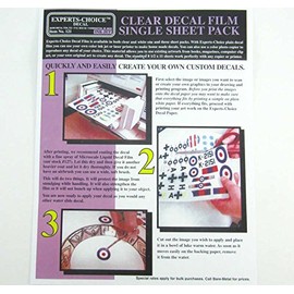 Clear Inkjet Decal Sheet Single Sheet Bare Metal Foil