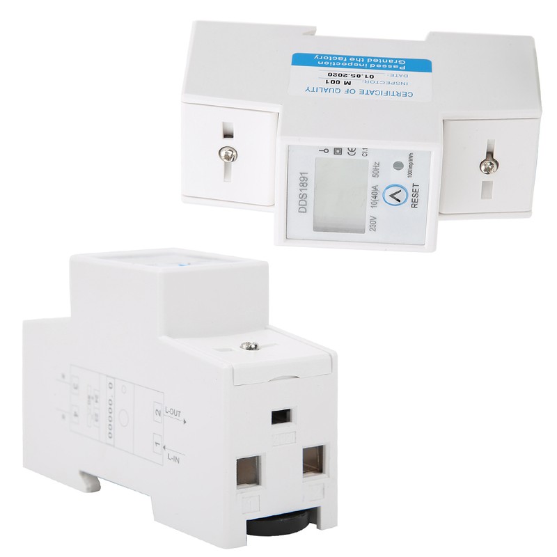 Single Phase Din Rail Energy Meter Electricity Power 50Hz LCD