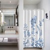 AWERT Small Half Size Stall Shower Curtain with 6 Hooks