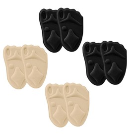 Minkissy 4pairs High Heels Foot Pads Double-sided Tape Forefoot Insoles Comfortable Fit Non-skid Forefoot Pads