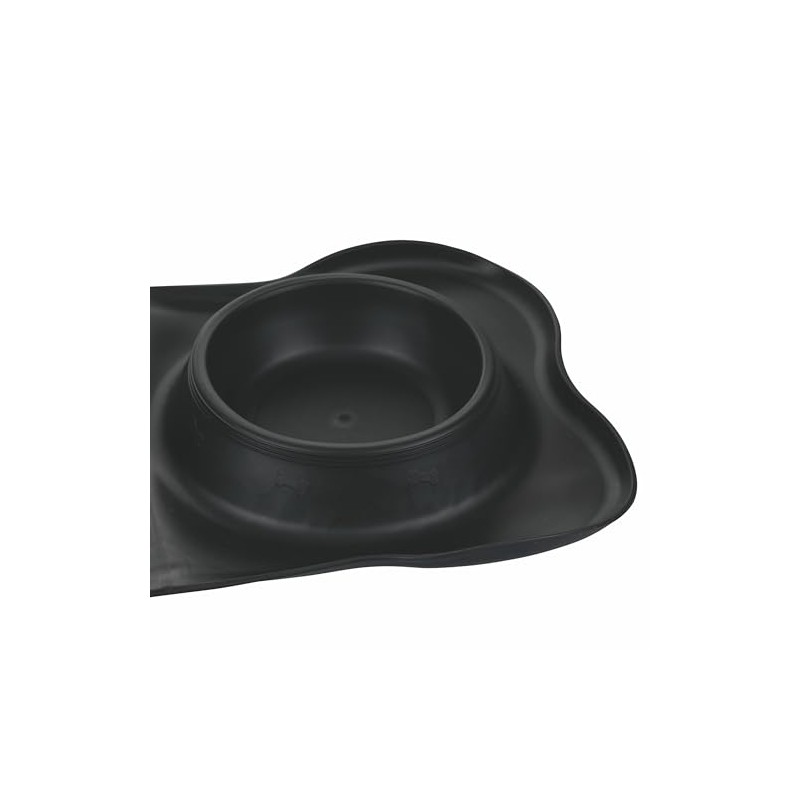 Double Pet Bowl Steel with Non-Slip Rubber Mat