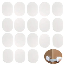 FixItRight 32 PCS Baby Lock Adhesive Pads, Strong & Removable Clear Sticky Replacement Pads Compatible with Most Baby Safety Cabinet Locks, Double-Sided Adhesive Pads for Drawer, Door, Fridge, Toilet