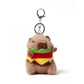Wigo Burger Capybara Nuigurumi Key Chain Accessory Strap Cute Gift Present Women's, pattern 1