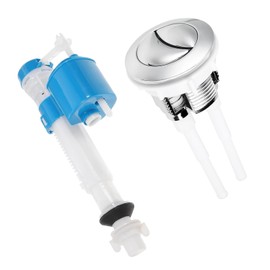 Toilet Cistern Flush Parts, Toilet Flush System Replacement with Fill Valve and Flush Button, Easy-to-Install Water-Saving Solution for Home and Commercial Bathrooms