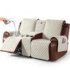 KinCam 100% Waterproof Loveseat Recliner Cover with Console, Non-Slip Reclining
