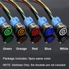 DMWD 5Pcs 19mm Metal Latching Push Button Switch Waterproof Anti-Vandal