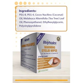 Blephadex® Warming Eyelid Wipes, Soothing Eyelid Cleanser for Sensitive Dry Eyes