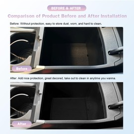 LUWU Center Console Liners Mats Compatible with 2025 Kia K4 Accessories Cup Holder Inserts Mats Non-Slip Anti-dust Door Pocket Liners Mat 2025 Kia K4 Accessories 15PCS (Black)