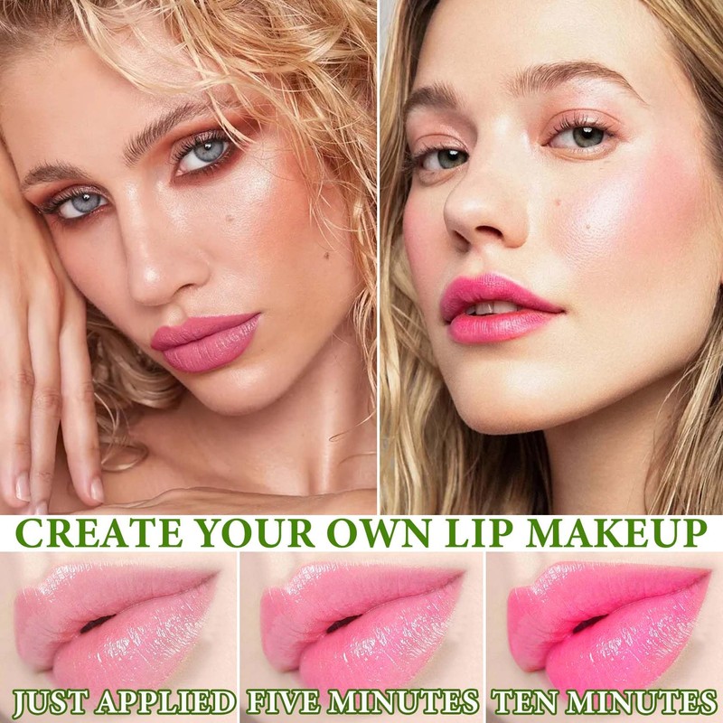 DuoZeng 5 Pcs Aloe Vera Lipstick,Color Changing Change Lipstick for