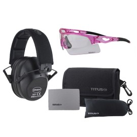 TITUS Slim-line Earmuffs and Safety Glasses Combo Pack