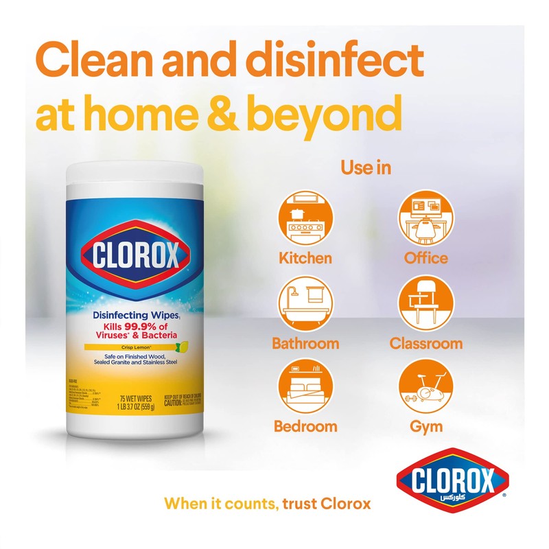 Clorox, Crisp Lemon, 75 Count