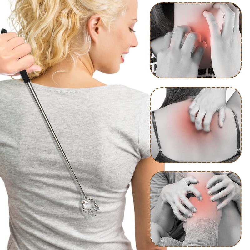 4 Pack Back Scratcher for Men Women, Extendable Back Scratcher