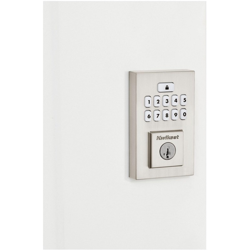 Kwikset 9260CNT-514S Contemporary SmartCode Keypad Electronic Deadbolt SmartKey Matte Black