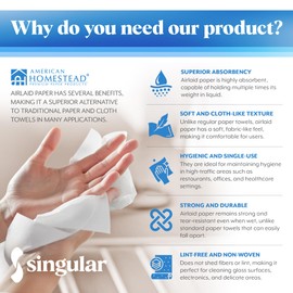 AMERICAN HOMESTEAD Disposable Hand Towels for Bathroom - White Linen-Like Guest Napkins - Ideal Paper Dinner Napkins or Bathroom Towels for Guests - 540 Count - Smooth - 15.5" x 12"