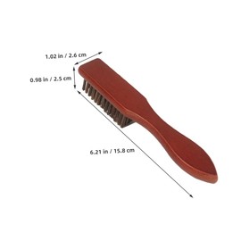 SAFIGLE 2pcs Wooden Beard Grooming Brush Set Soft Bristle Detangling Hair Brush for Men for Smoothing Styling Cleaning Portable Travel Essential for Beard Care