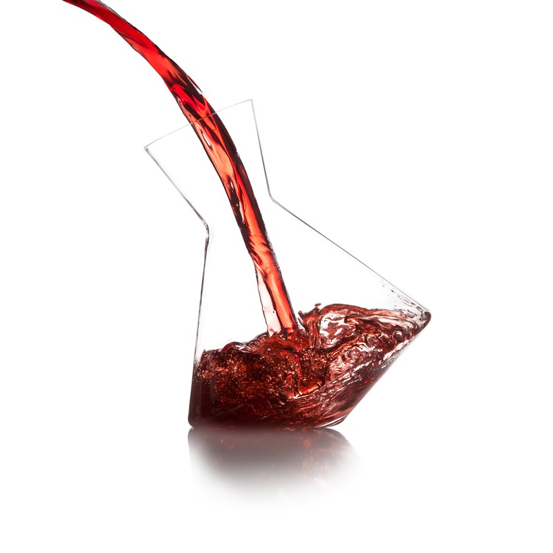 Sempli Vaso-Vino Spinning Wine Decanter - Elegant Hand Blown Decanter