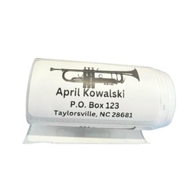 Custom Stickers, Trumpet Return Address Labels, Address Stickers, Several Designs, 2x1 inch labels, Several Font Choices