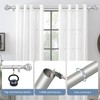 TVWOO Silver Decorative Crystal Curtain Rods 2 Pack:18-45"Heavy Duty Adjustable