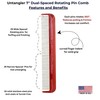 Cat Comb, 7 inch, Ferrari Red - Silky Smooth Rotating