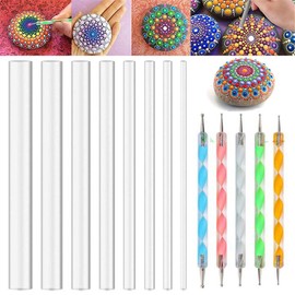 Kingsie 13 Pcs Dot Painting Tools Mandala Dot Tools Mandala Dot Pen Dot Stick Dot Art Mandala Rock Painting Kit