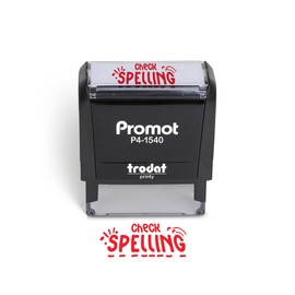 Promot Teacher Stamps for Classroom - Check Spelling Self-Inking Motivational Stampers for Kids - Homeschool & School Grading Tool - Useful Teacher Gifts - Encouraging School Stamps for Teachers