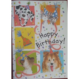 Current SUZY'S ZOO WAGS & WHISKERS HAPPY BIRTHDAY GREETING CARD COMES WITH ENVELOPE