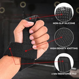 Generic Wrist Straps for Weightlifting, Bodybuilding, Strength Training & Deadlifts - Anti-Slip Lifting Straps with Cushioned Wrist (Black)