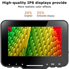 4.3 Inch Digital Microscope, Koolertron HD 1200X, 1080P IPS Screen Microscope Magnifier for Solder Coin Inspection, Windows/Mac OS Compatible