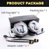 Bricologht 4PCS 7" LED Headlight & 4'' Fog Light Combo