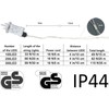 Gresonic Fairy Lights Plug in 300LED 30m/99ft Warm White 8